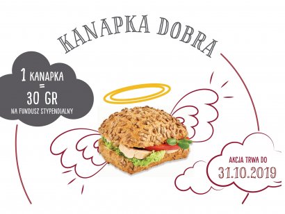 1 kanapka = 30gr na stypendia